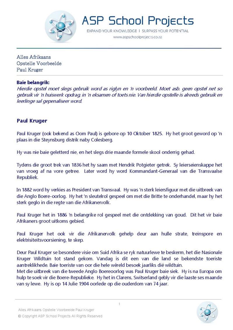 Alles Afrikaans Eerste Addisionele Taal