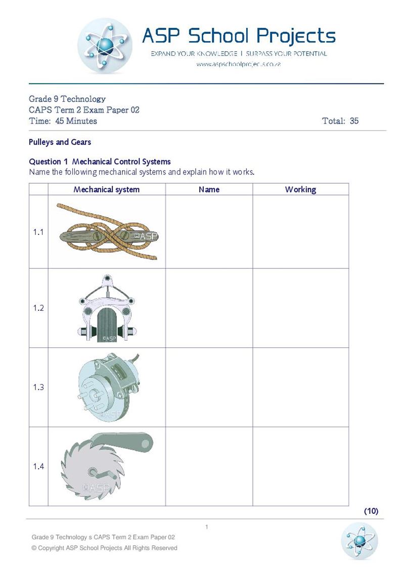 Grade 9 Exam Papers and Answers