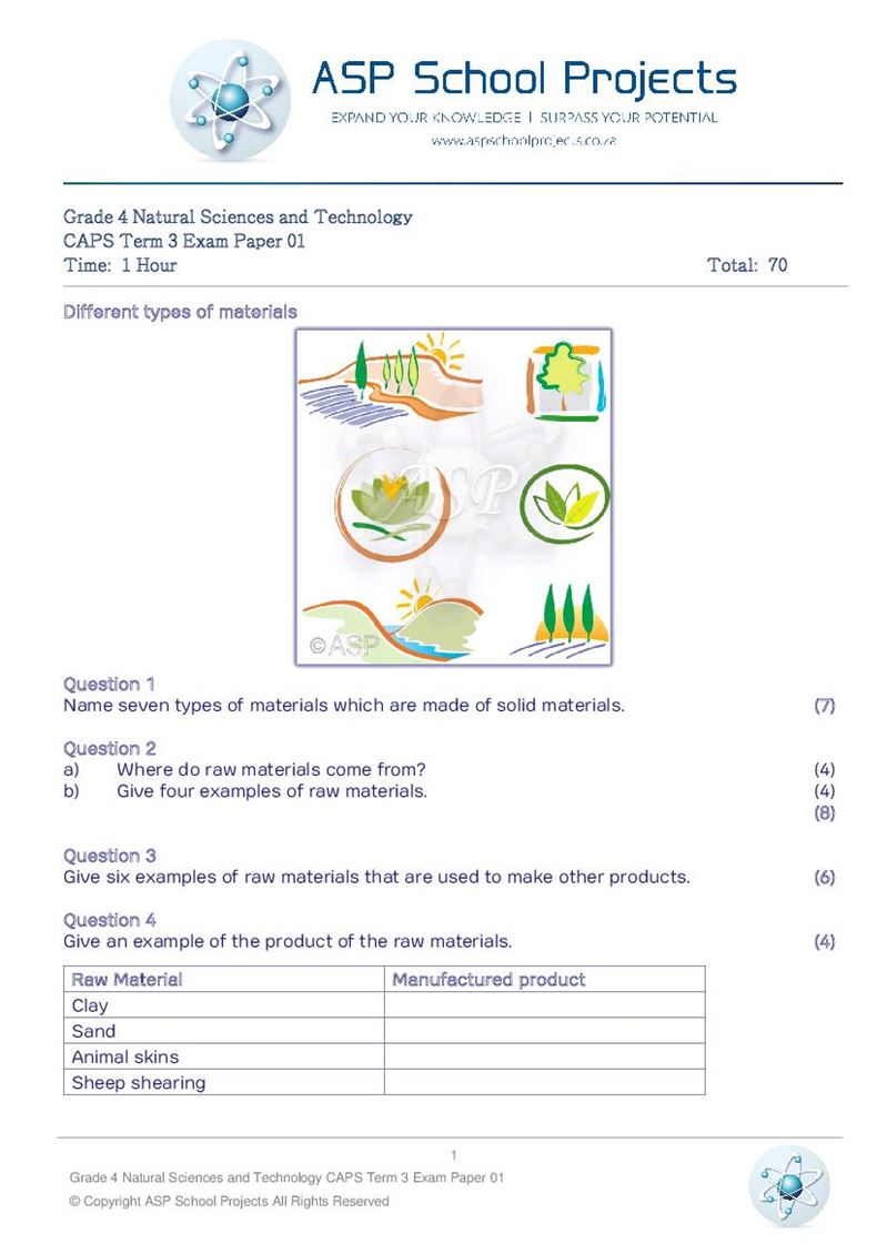 Grade 4 Exam Papers and Answers
