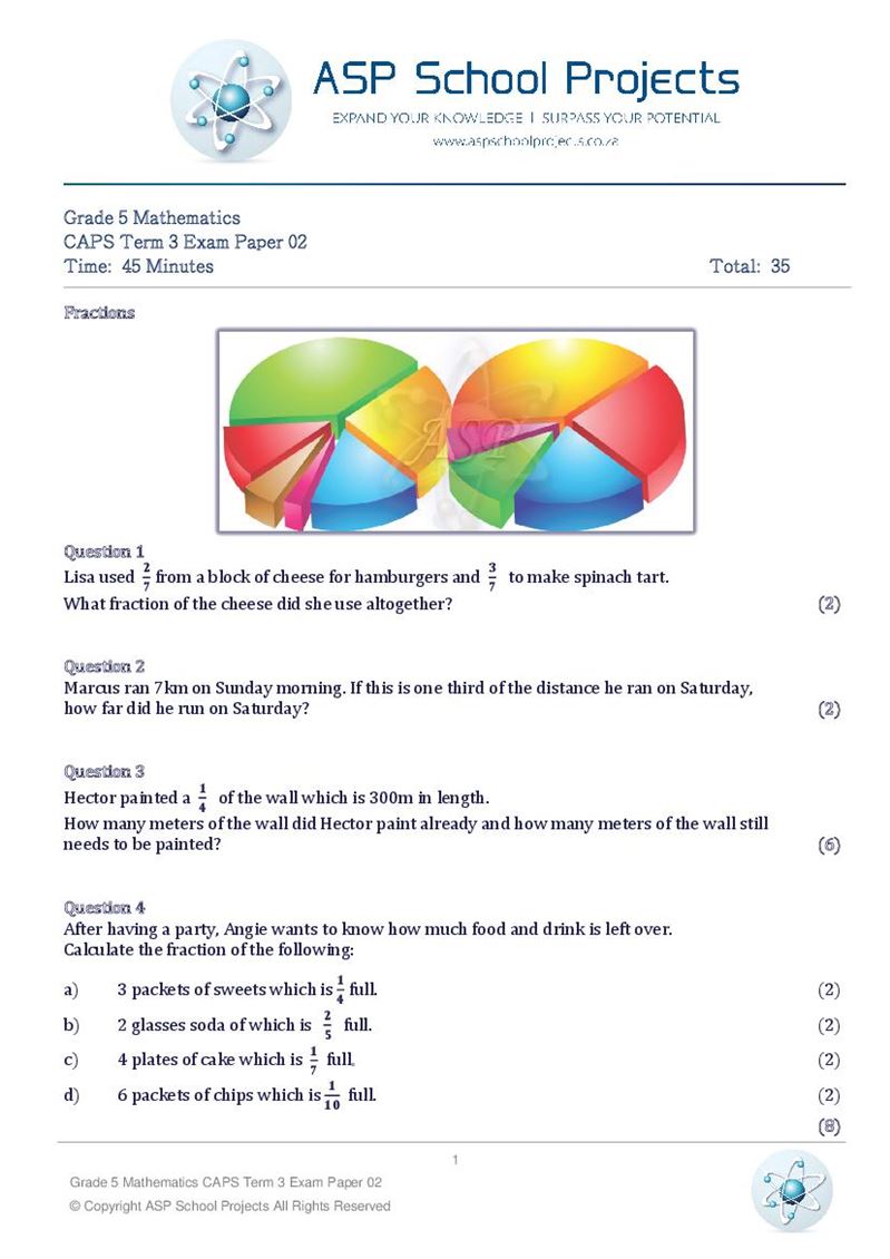 Grade 5 Exam Papers and Answers