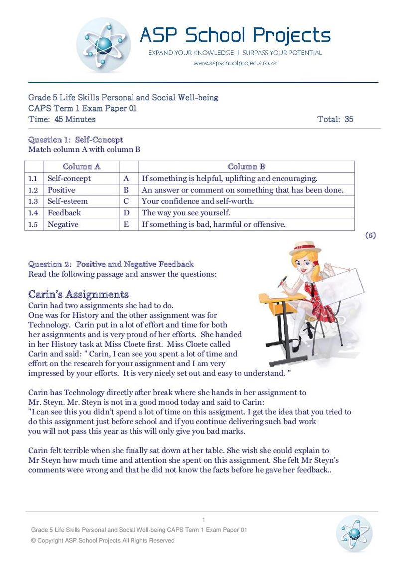 Grade 5 Exam Papers and Answers