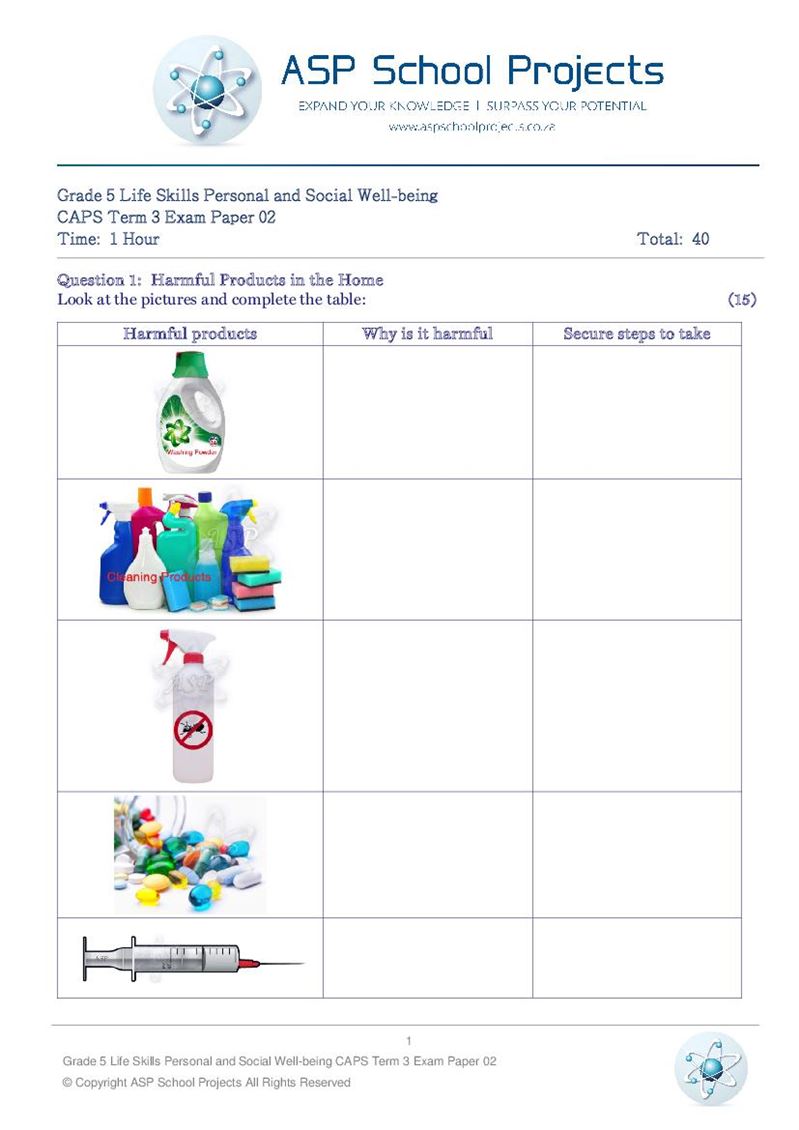 Grade 5 Exam Papers and Answers