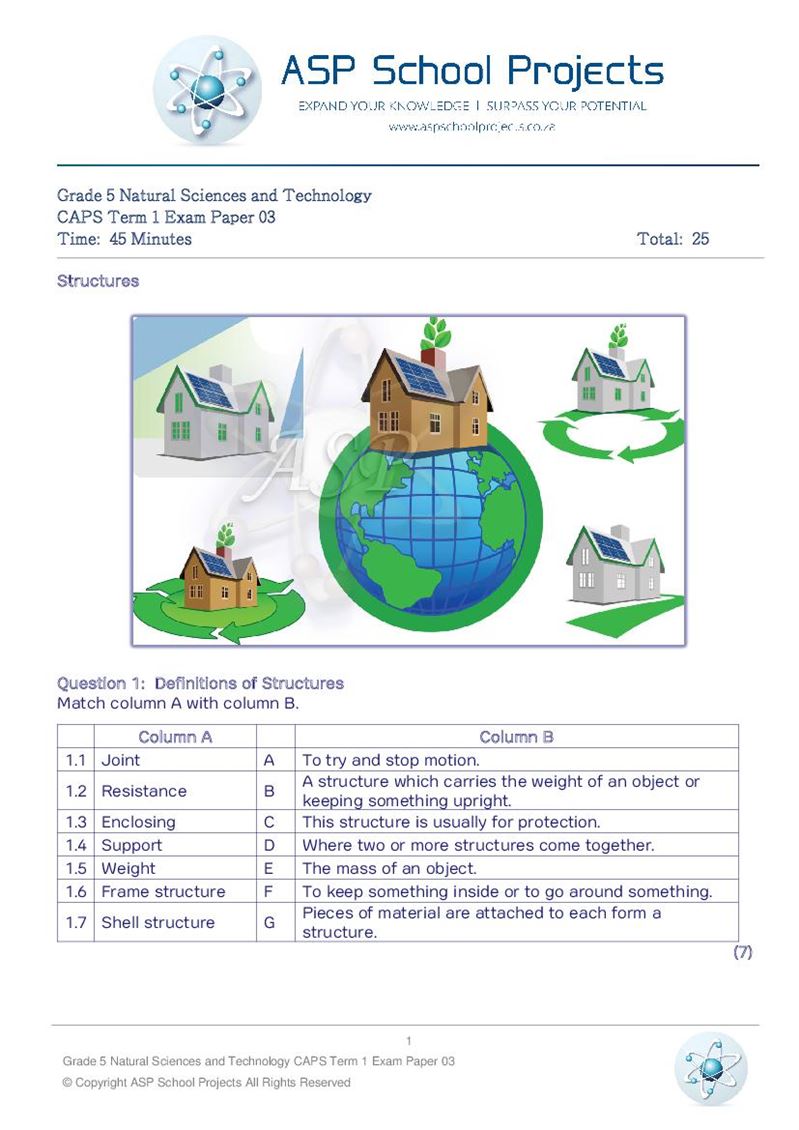 Grade 5 Exam Papers and Answers