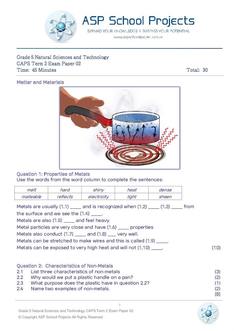 Grade 5 Exam Papers and Answers
