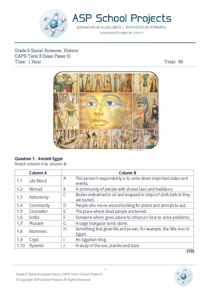 Grade 5 Exam Papers and Answers