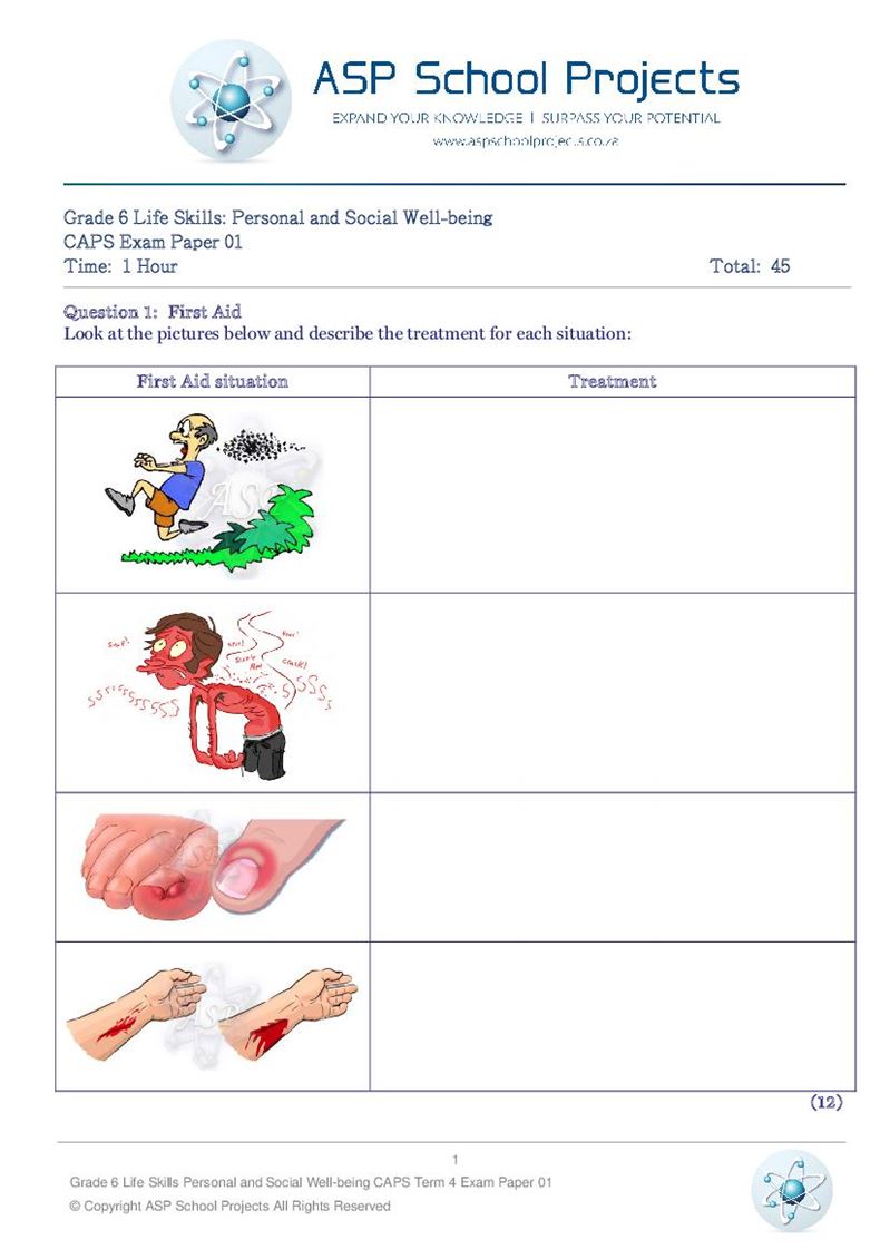 Grade 6 Exam Papers and Answers