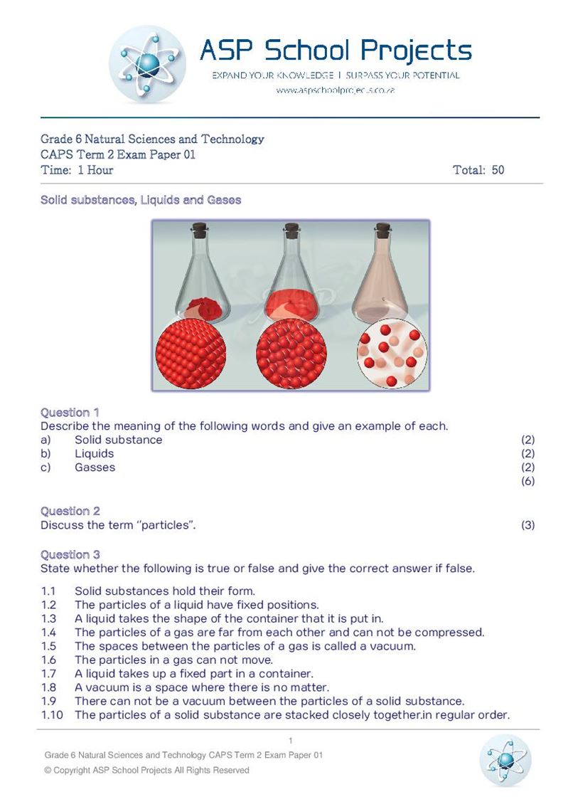 Grade 6 Exam Papers and Answers