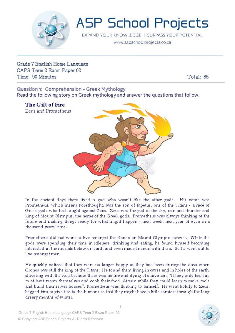 Grade 7 Exam Papers and Answers