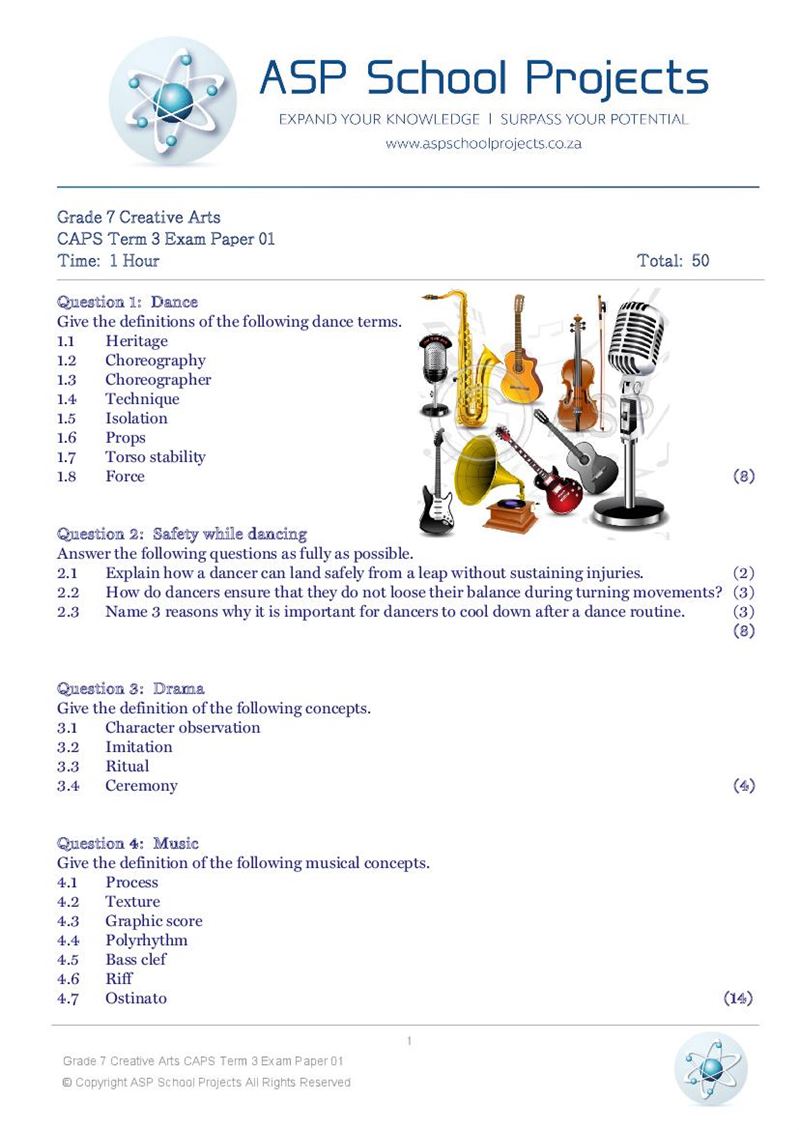 Grade 7 Exam Papers and Answers