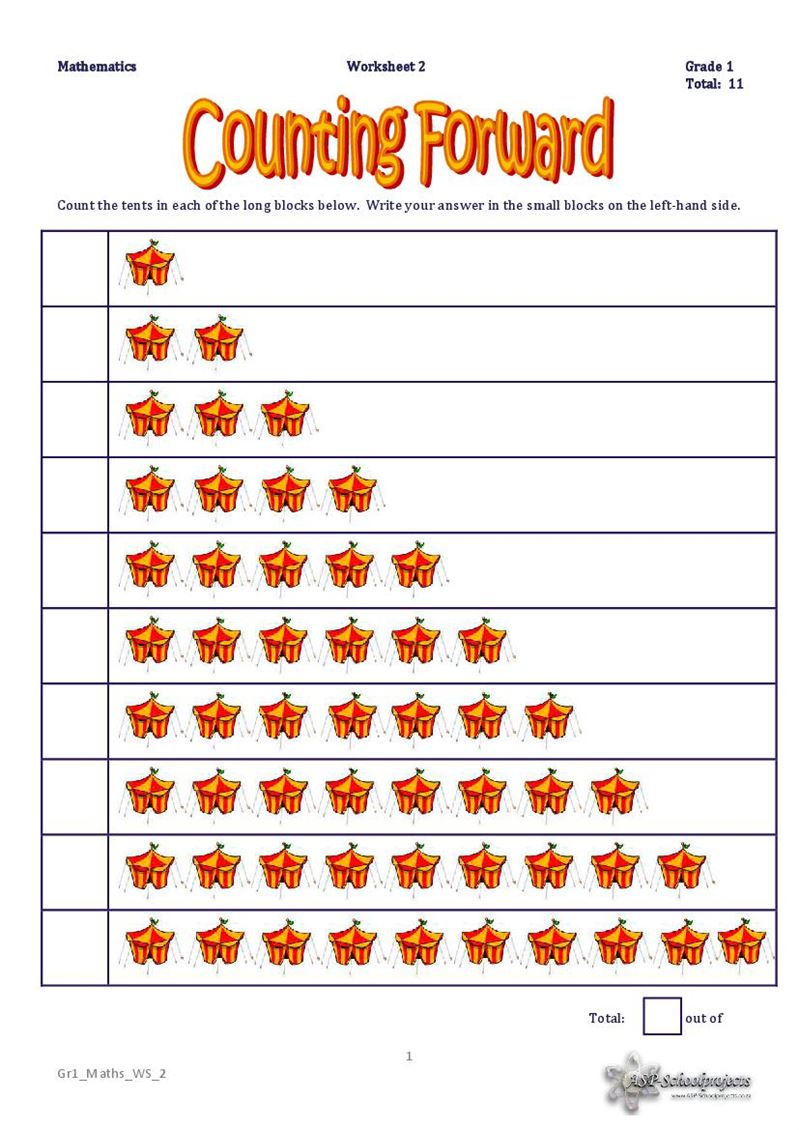 Grade 1 Worksheets and Answers