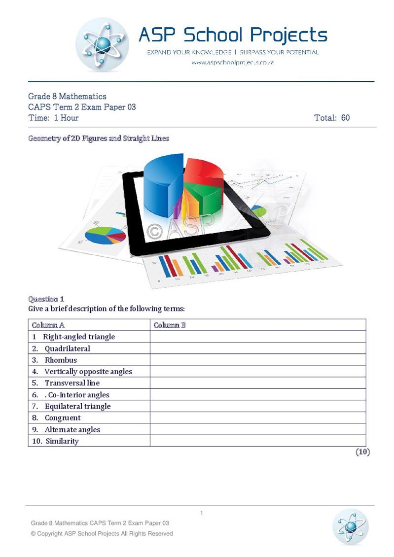 Grade 8 Exam Papers and Answers