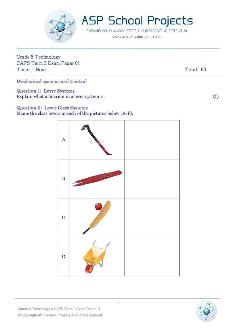 Grade 8 Exam Papers and Answers